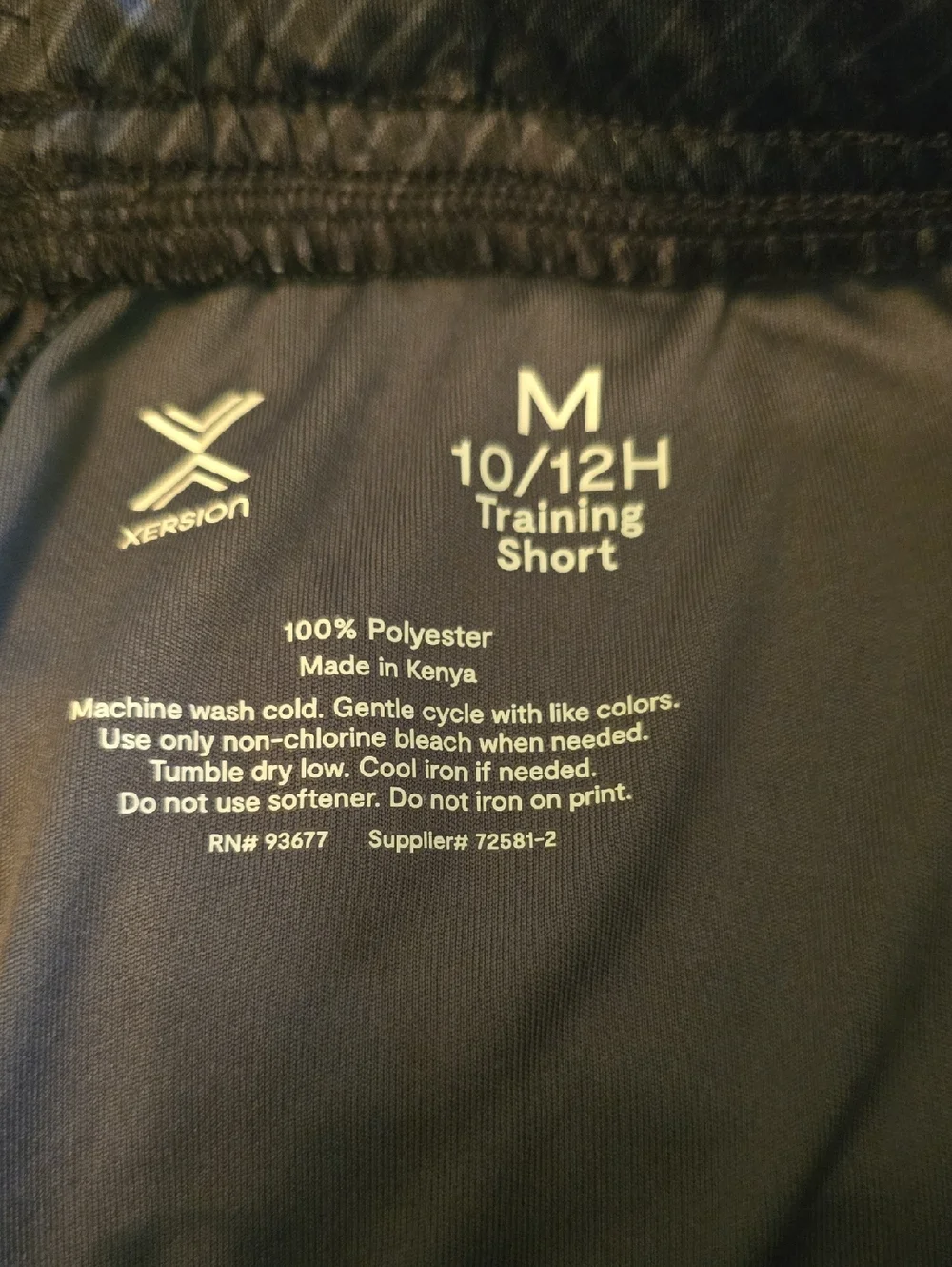 New Xersion Boys 10/12 Husky Black Camo Running Shorts